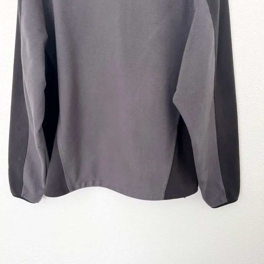 [The North Face] Gray Black Full Zip Apex Fleece Softshell Jacket Size Medium M